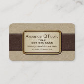 Executive Brown en Tan Visitekaartje (Voorkant)