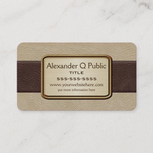 Executive Brown en Tan Visitekaartje (Voorkant)