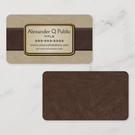 Executive Brown en Tan Visitekaartje (Voorkant / Achterkant)