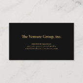 Executive Business Gold Metallic Visitekaartje (Achterkant)
