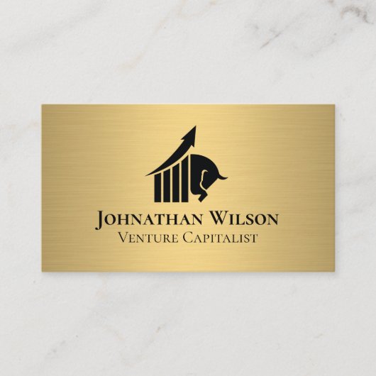Executive Business Gold Metallic Visitekaartje (Voorkant)