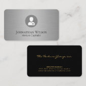 Executive Business Zilver Metallic Visitekaartje (Voorkant / Achterkant)