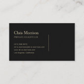 Executive Car Service Black & Gold Visitekaartje (Achterkant)