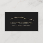 Executive Car Service Black & Gold Visitekaartje (Voorkant)