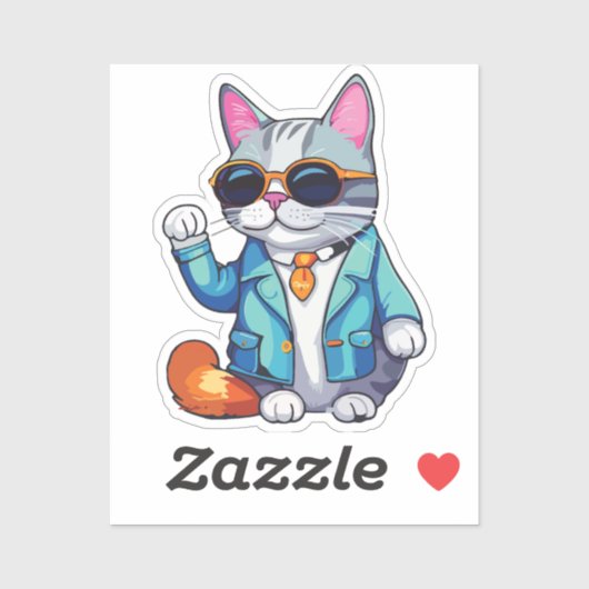 executive cat sticker (Vel)
