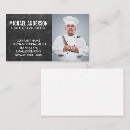Executive Chef | Aangepast Afbeelding toevoegen Visitekaartje (Voorkant / Achterkant)