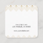 Executive Chef Art Deco Trim Vierkante Visitekaartje (Achterkant)