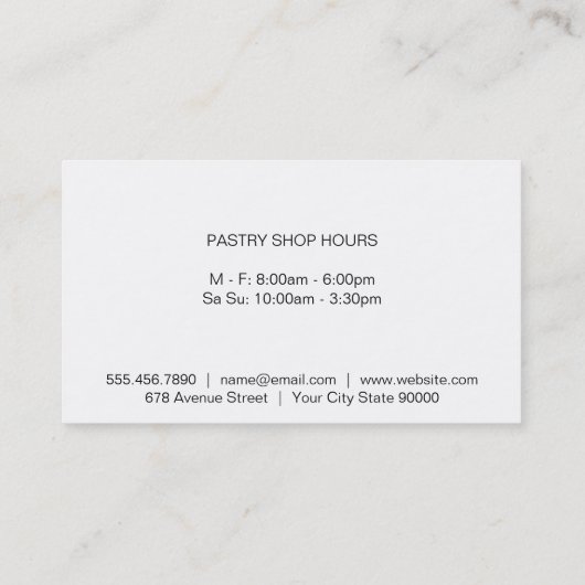 Executive Chef | Chef Hoed Visitekaartje (Achterkant)