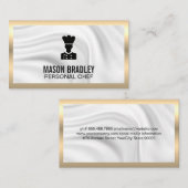 Executive Chef | Culinair Gold Metallic Business Visitekaartje (Voorkant / Achterkant)