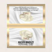 Executive Chef | Culinair Metallic Zakelijk Visitekaartje (Buitenkant ongevouwen)