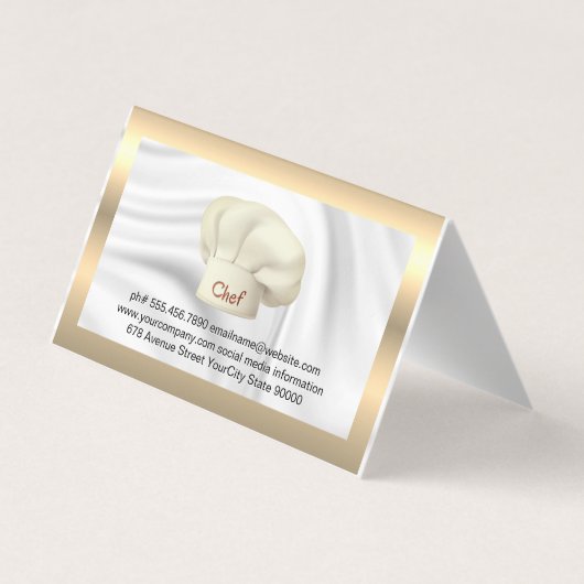 Executive Chef | Culinair Metallic Zakelijk Visitekaartje (Achterkant)