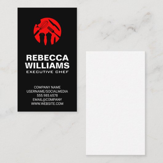 Executive Chef | Cultuurgereedschap Visitekaartje (Voorkant / Achterkant)
