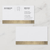 Executive Chef Gouden Lederen Trim Visitekaartje (Voorkant / Achterkant)