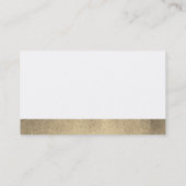 Executive Chef Gouden Lederen Trim Visitekaartje (Achterkant)