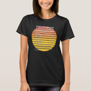 Executive Chef Koken Koken Culinaire Retro Foodie T-shirt