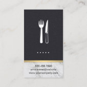 Executive Chef Leather Marble Trim Visitekaartje (Achterkant)