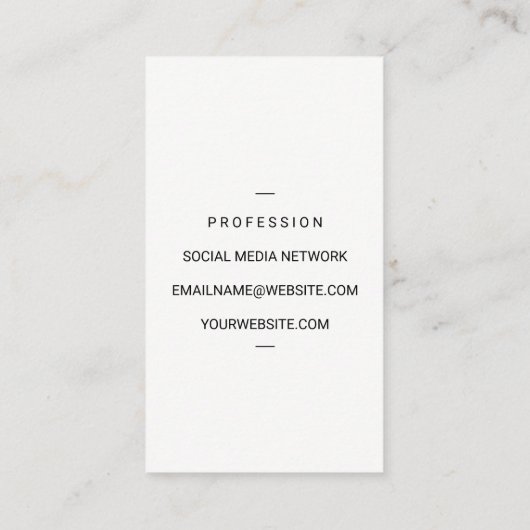 Executive Chef | Leisteen | Keukenmes Visitekaartje (Achterkant)