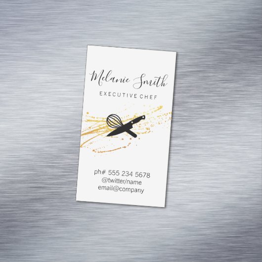 Executive Chef Magnetisch Visitekaartje (Voorbeeld)