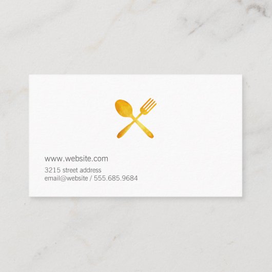 Executive Chef Marble Visitekaartje (Achterkant)
