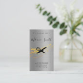 Executive Chef | Metallic achtergrond Visitekaartje (Staand voorkant)