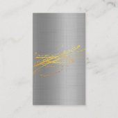 Executive Chef | Metallic achtergrond Visitekaartje (Achterkant)