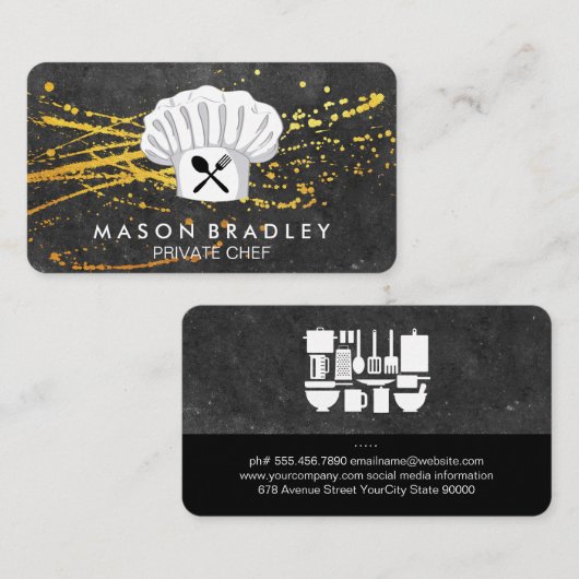 Executive Chef Modern Visitekaartje (Voorkant / Achterkant)