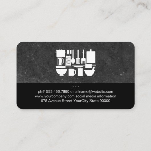 Executive Chef Modern Visitekaartje (Achterkant)