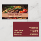 Executive Chef Persoonlijke Chef Sous Chef Restaur Visitekaartje (Voorkant / Achterkant)