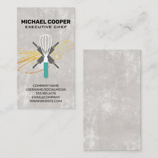 Executive Chef | Rolspelden en whisky Visitekaartje (Voorkant / Achterkant)