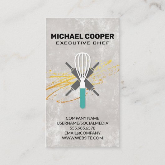 Executive Chef | Rolspelden en whisky Visitekaartje (Voorkant)