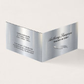 Executive Chef | Silver Metallic Gloss-achtergrond Visitekaartje (Buitenkant)