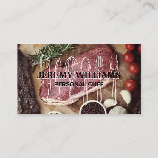 Executive Chef | Steaks | Keukengerei Visitekaartje (Voorkant)