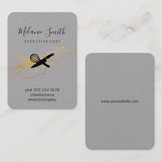 Executive Chef Visitekaartje (Voorkant / Achterkant)