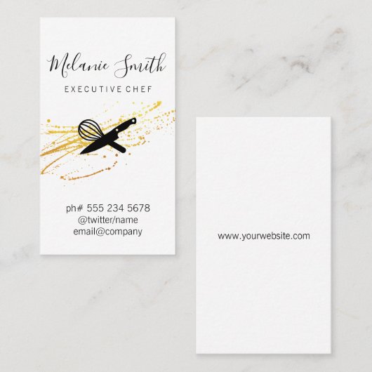 Executive Chef Visitekaartje (Voorkant / Achterkant)