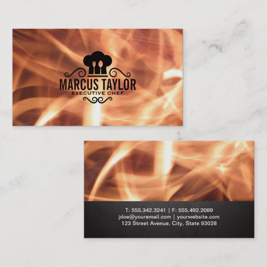 Executive Chef | Vuur Visitekaartje (Voorkant / Achterkant)