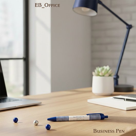 Executive Chic Navy Stripes Professional Business Blauwe Inkt Pen