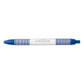 Executive Chic Navy Stripes Professional Business Blauwe Inkt Pen (Voorkant)