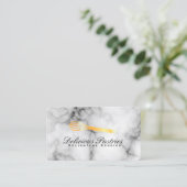 Executive Culinaire Master | Gouden Whisk Marmer Visitekaartje (Staand voorkant)