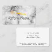 Executive Culinaire Master | Gouden Whisk Marmer Visitekaartje (Voorkant / Achterkant)