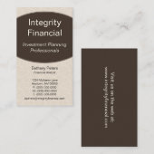 Executive Curves Visitekaartje, Espresso Visitekaartje (Voorkant / Achterkant)