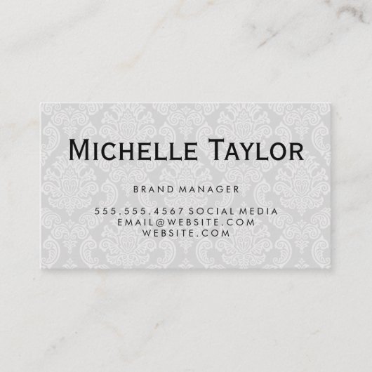 Executive Damask-patroon Visitekaartje (Voorkant)