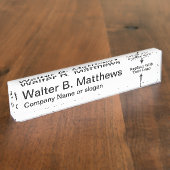 Executive Desk Name Borden Naambordje (Zijkant)