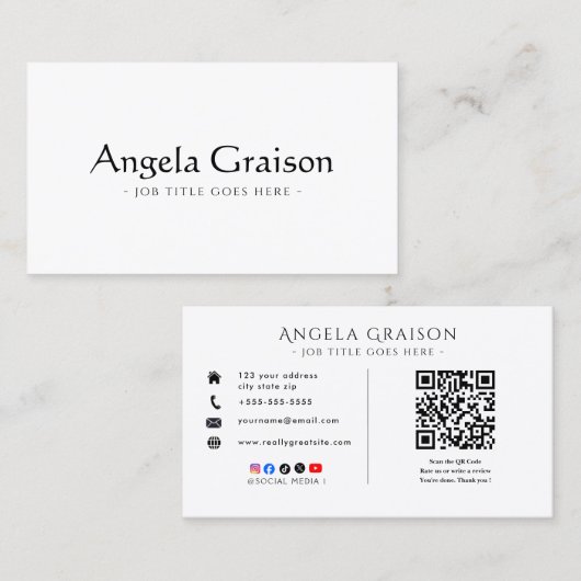 Executive Director Business Card  Visitekaartje (Voorkant / Achterkant)