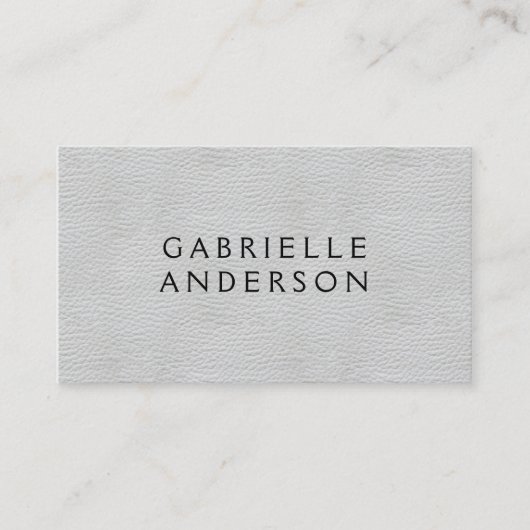 Executive Elegant Grey Leather Visitekaartje (Voorkant)