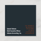 Executive Funny CEO Algemeen directeur Vierkante Visitekaartje (Achterkant)