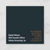 Executive Funny CEO Algemeen directeur Vierkante Visitekaartje (Achterkant)