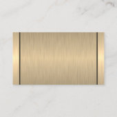 Executive Gold Brush Steel met een Monogram Visitekaartje (Achterkant)