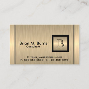 Executive Gold Brush Steel met een Monogram Visitekaartje