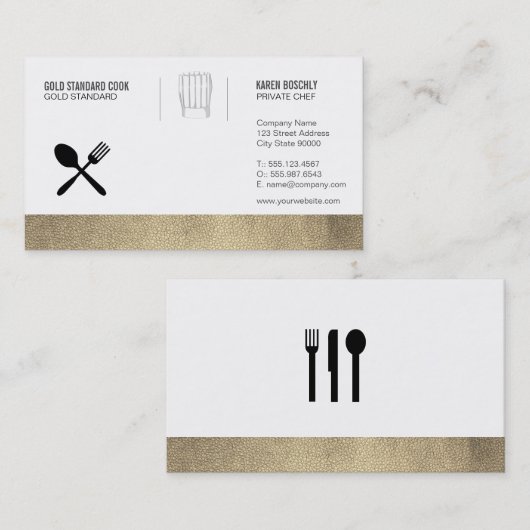 Executive Gold Chef Visitekaartje (Voorkant / Achterkant)