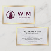 Executive Gold Classic Monogram | Bedrijfskaart Visitekaartje (Voorkant / Achterkant)